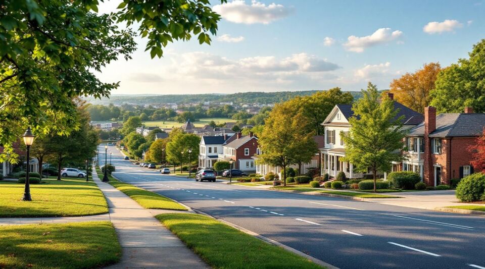A professional restoration van staged on a residential street in Midlothian near Woodlake during a humid Virginia sunset.